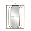 Uttermost Replicate Contemporary Oval Mirror in in Gold