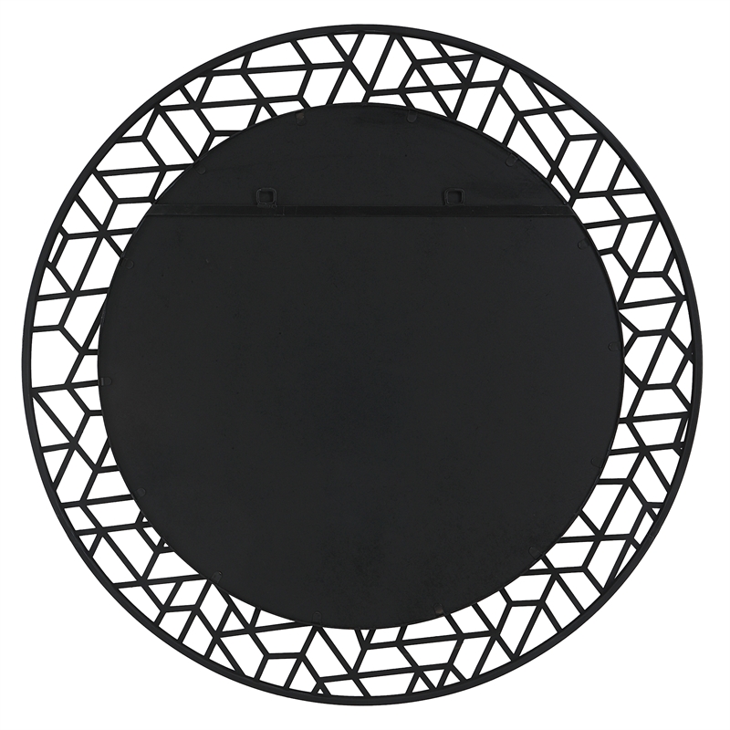 Uttermost Mosaic Metal Round Mirror in Black