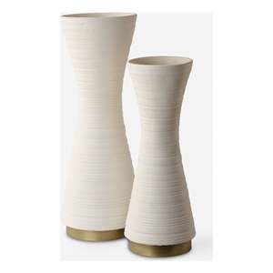Uttermost Ridgeline White Vases Set of 2