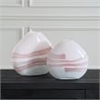 Uttermost Blush Swirl Glass Vases in White (Set of 2)