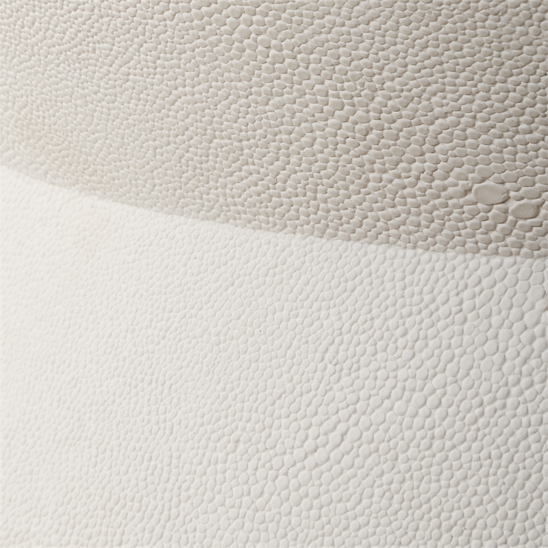 Uttermost Luxe White Shagreen Round Box