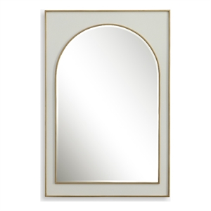 Uttermost Crisanta Gloss White Arch Mirror