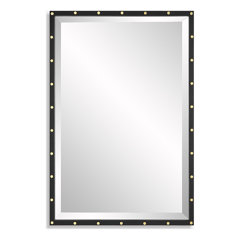 Uttermost Benedo Industrial Vanity Mirror in Matte Black