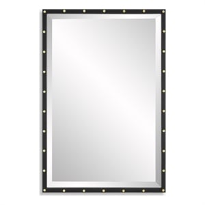 Uttermost Benedo Industrial Vanity Mirror in Matte Black