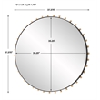 Uttermost Cosmopolitan Round Mirror in Matte Black