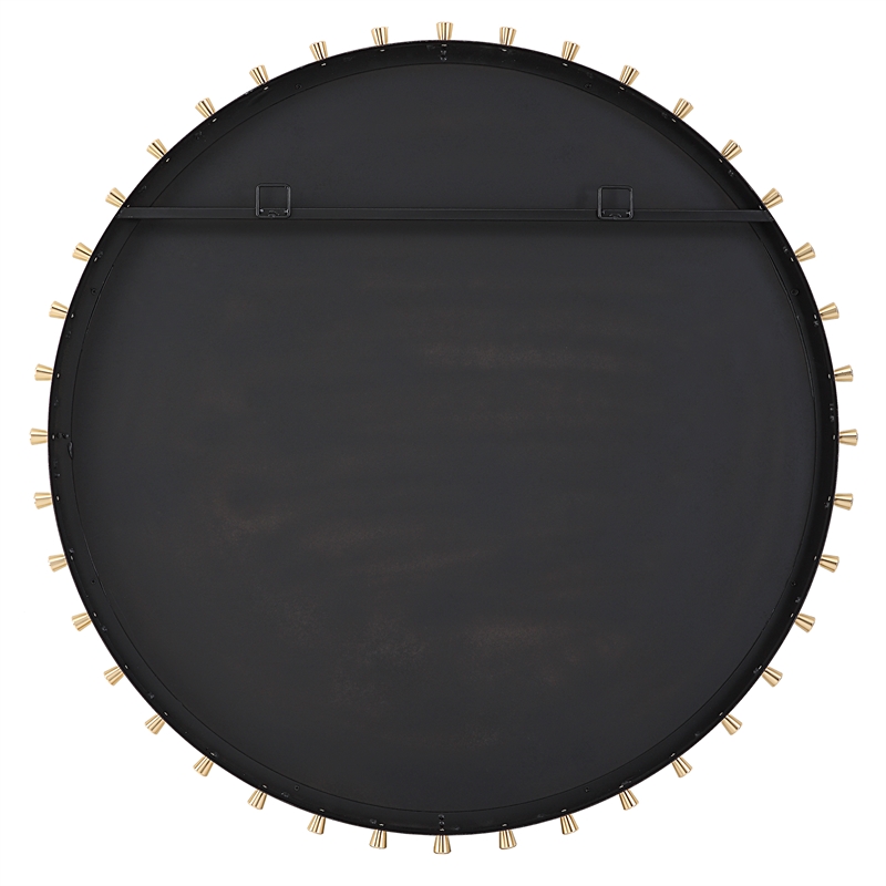 Uttermost Cosmopolitan Round Mirror in Matte Black