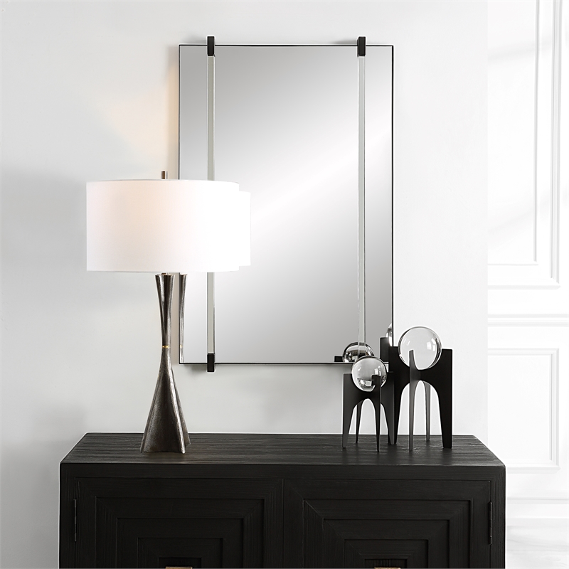 Uttermost Ladonna Rods Mirror in Matte Black