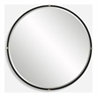 Uttermost Bonded Round Black Mirror