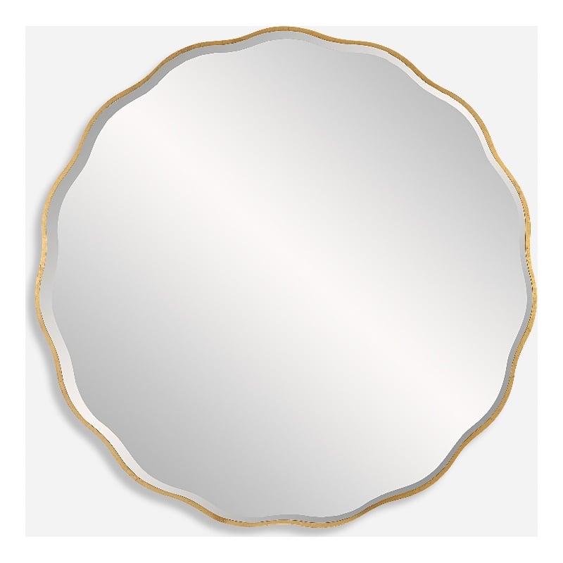 Uttermost Aneta Large Gold Round Mirror
