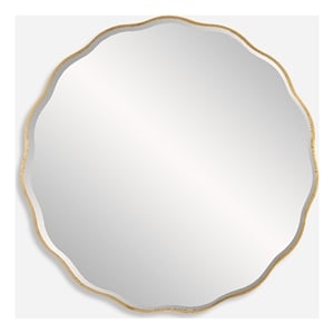 Uttermost Aneta Large Gold Round Mirror