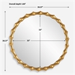 Uttermost Nacala Round Gold Mirror