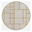 Uttermost Geometric Round Mirror in in Gold
