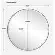 Uttermost Grand Pendulum Round Mirror in Black