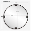 Uttermost Cornelia Black Round Mirror