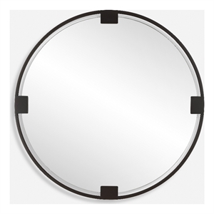 Uttermost Cornelia Black Round Mirror