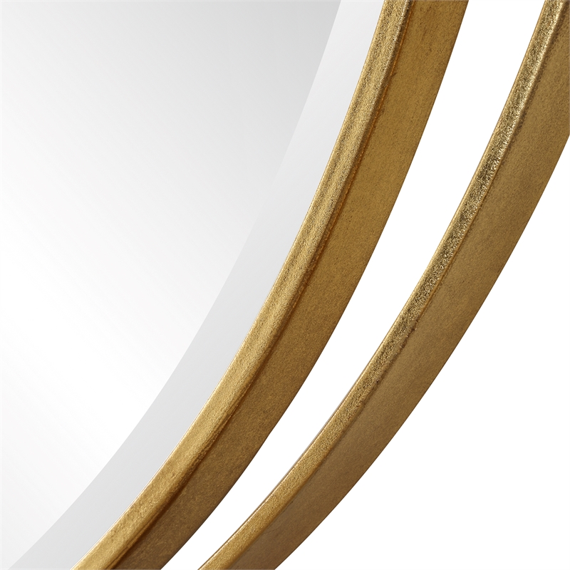 Uttermost Rhodes Gold Round Mirror