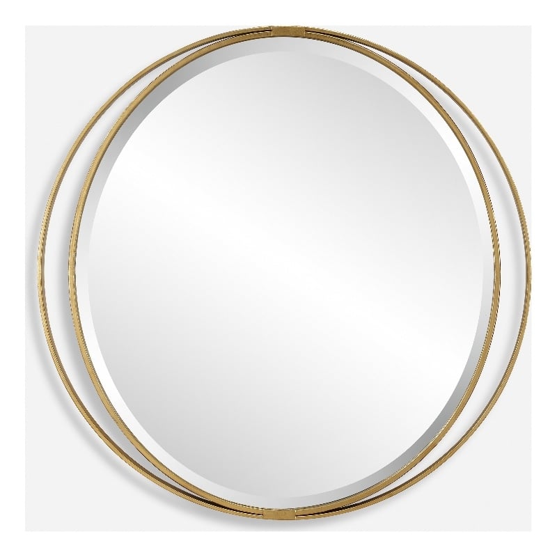 Uttermost Rhodes Gold Round Mirror