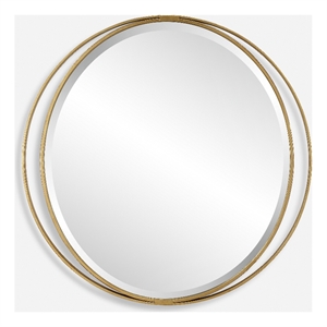 Uttermost Rhodes Gold Round Mirror