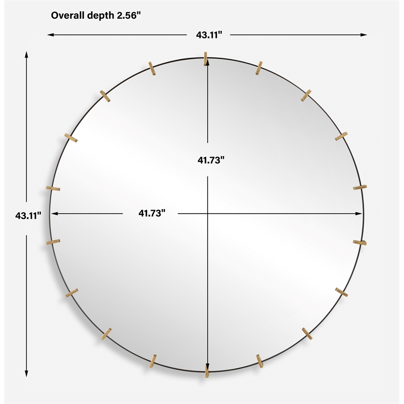 Uttermost Pali Industrial Round Mirror in in Gold