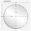 Uttermost Pali Industrial Round Mirror in in Gold
