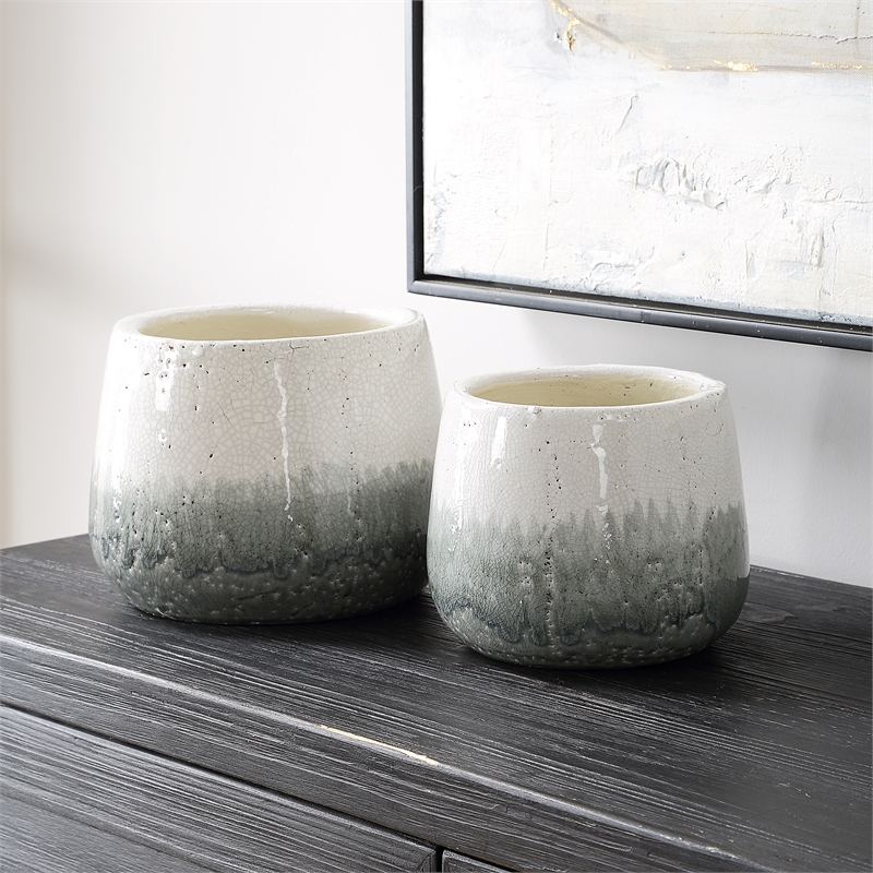 Uttermost Nimbus Vasesin White (Set of 2)