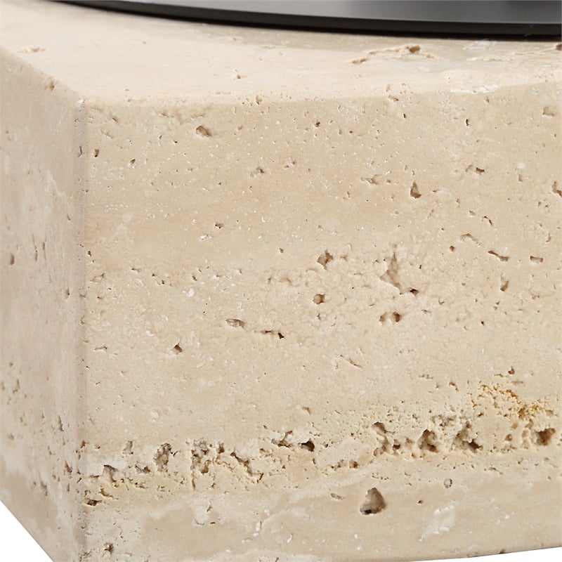 Uttermost Natural Luxe Travertine Box in Tan
