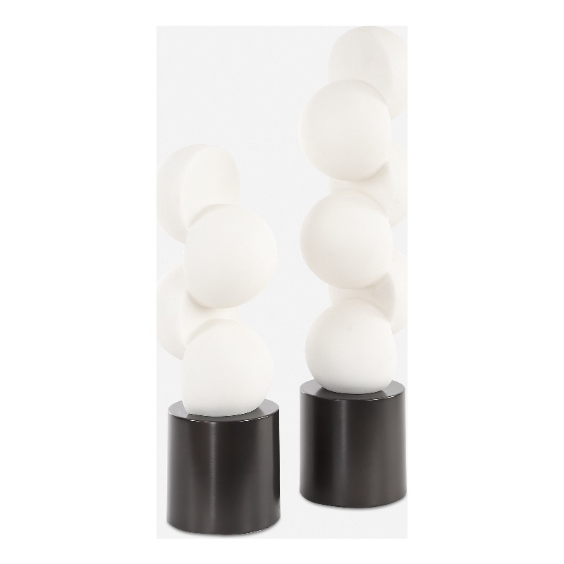 Uttermost Symmetry White Sculptures Set of 2
