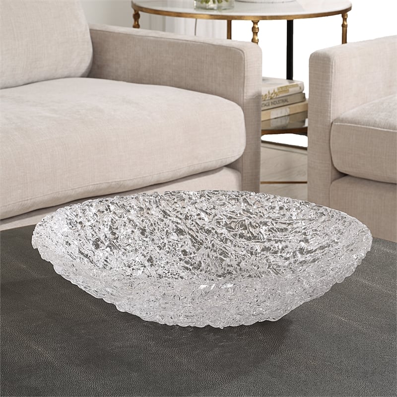 Uttermost Glint Clear Glass Bowl