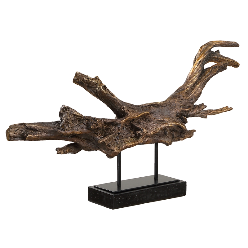 Uttermost Gilded Sculpture Branch in Brown