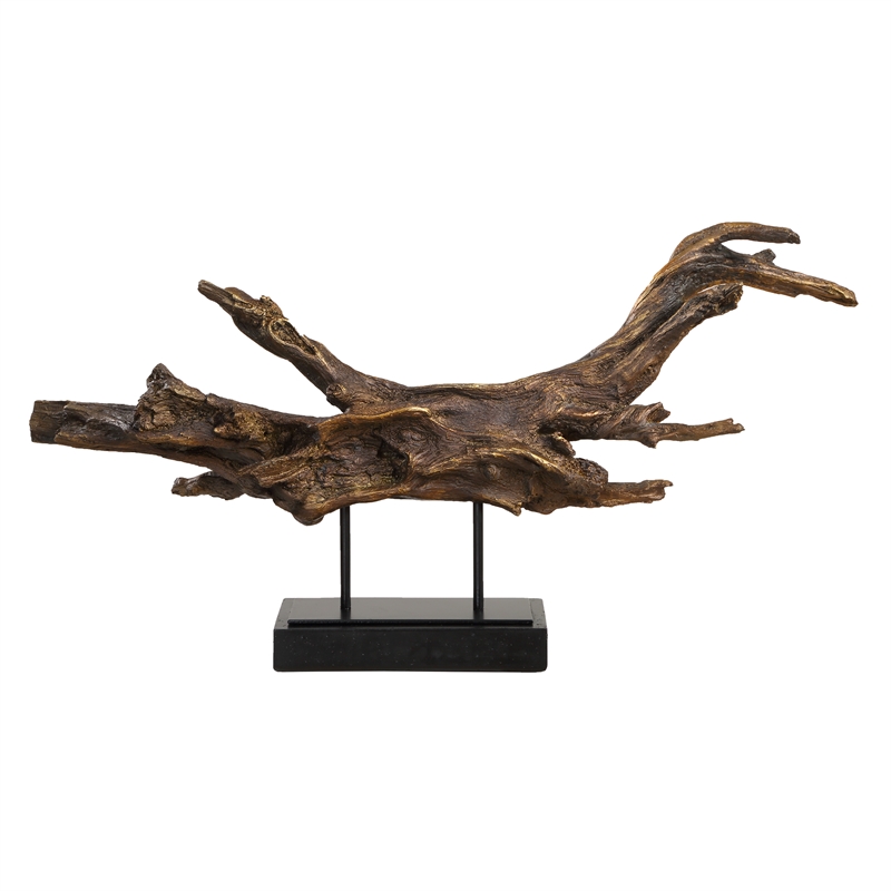 Uttermost Gilded Sculpture Branch in Brown