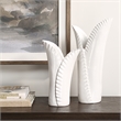 Uttermost Leafscape White Vases Set of 2