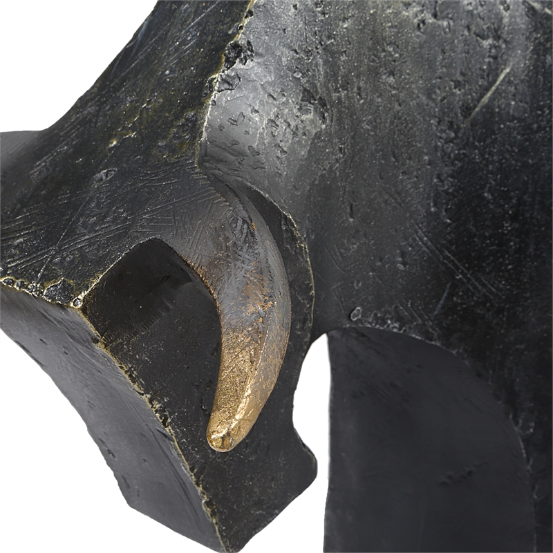 Uttermost Regal Bull Bronze Sculptures Set of 2