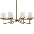 Uttermost Lassen 8 Light Brass Chandelier