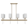 Uttermost Awyr 8 Light Linear Chandelier in Brass