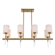 Uttermost Awyr 8 Light Linear Chandelier in Brass