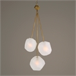 Uttermost Geodesic 3 Light Pendant in Antique Brass