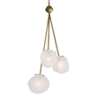 Uttermost Geodesic 3 Light Pendant in Antique Brass