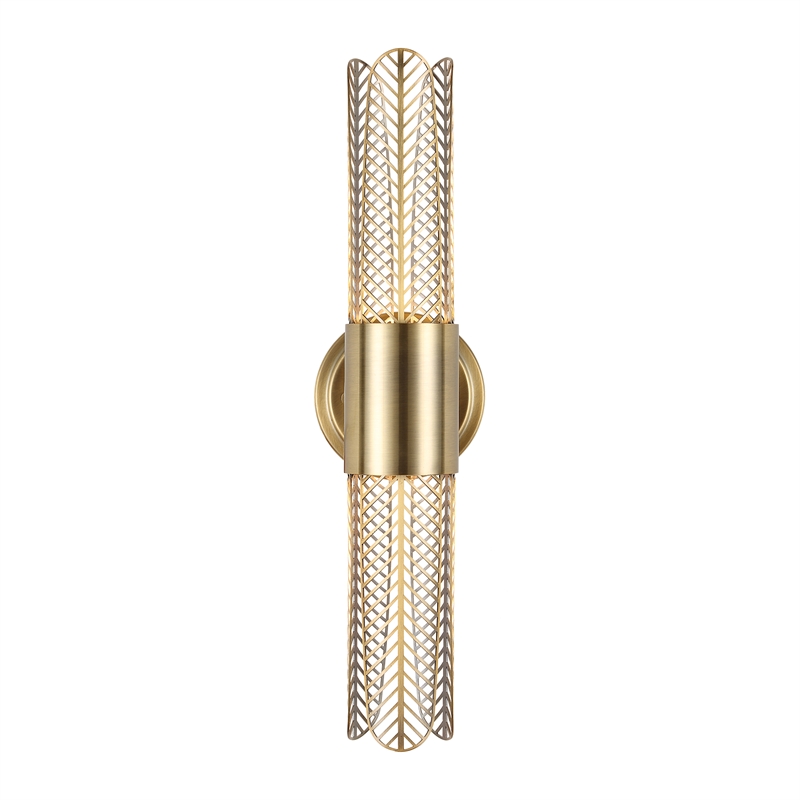 Uttermost Cret 2 Light LED Brass Sconce