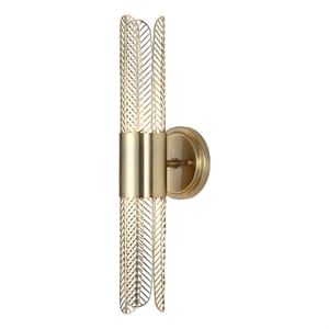 Uttermost Cret 2 Light LED Brass Sconce