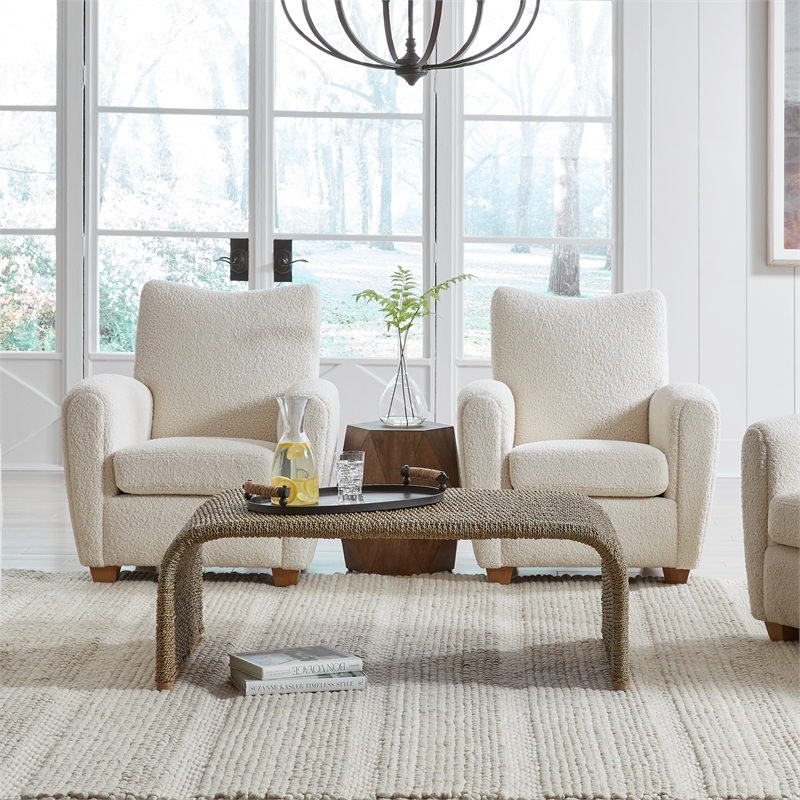 Uttermost Calabria Woven Seagrass Coffee Table in Tan