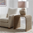 Uttermost Calabria Woven Seagrass End Table in Tan