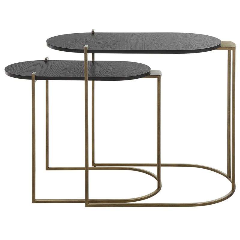 Uttermost Aztec Wood Nesting Tables in Ebony (Set of 2)