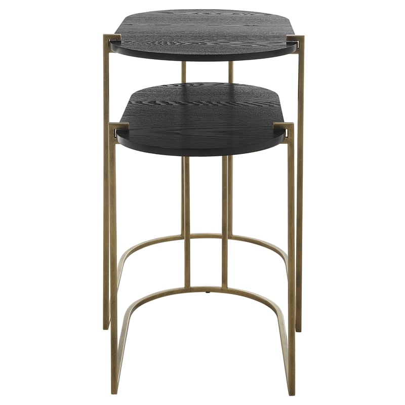 Uttermost Aztec Wood Nesting Tables in Ebony (Set of 2)
