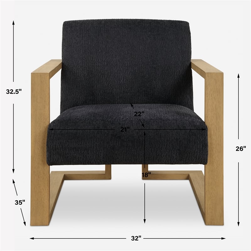 Uttermost Suspend Modern Accent Chair in Blue