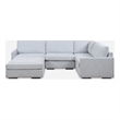 Uttermost Refuge Armless Cloud Blue Sofa