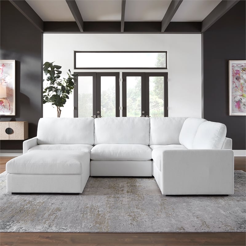 Uttermost Refuge Armless Arctic White Sofa