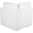 Uttermost Refuge Plush PolyesterUpholstered Corner Sofa/Chair in Arctic White