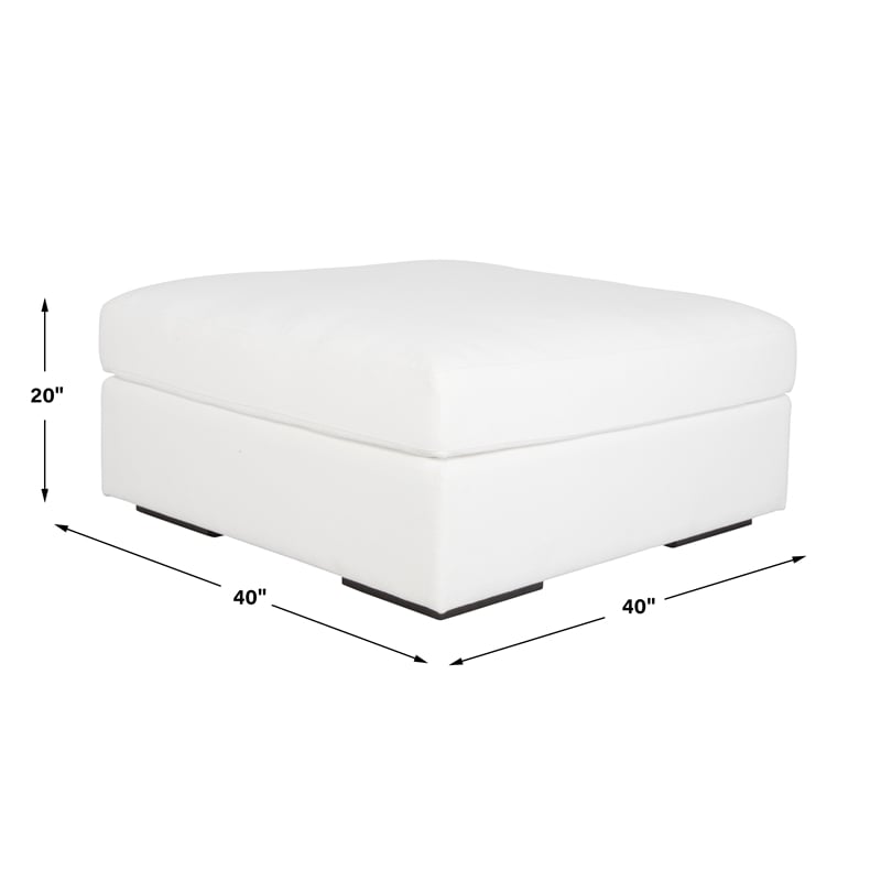 Uttermost Refuge Arctic White Sofa Ottoman