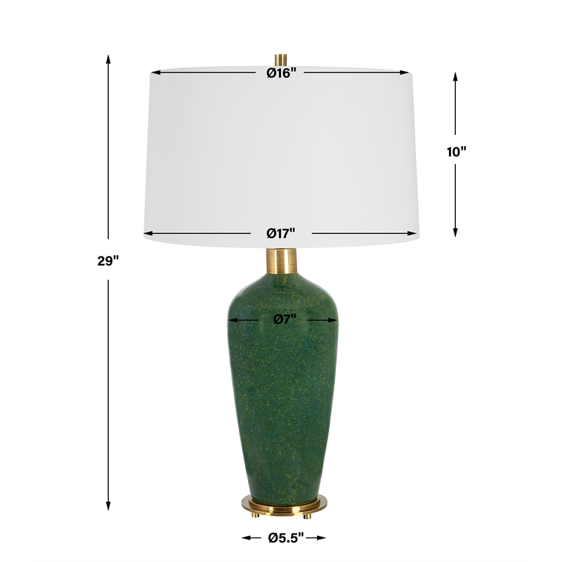 Uttermost Verdell Green Table Lamp