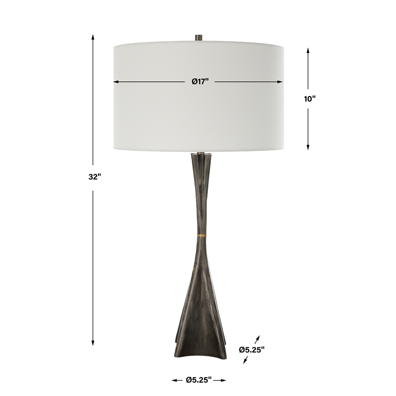 Uttermost Keiron Industrial Table Lamp in Black